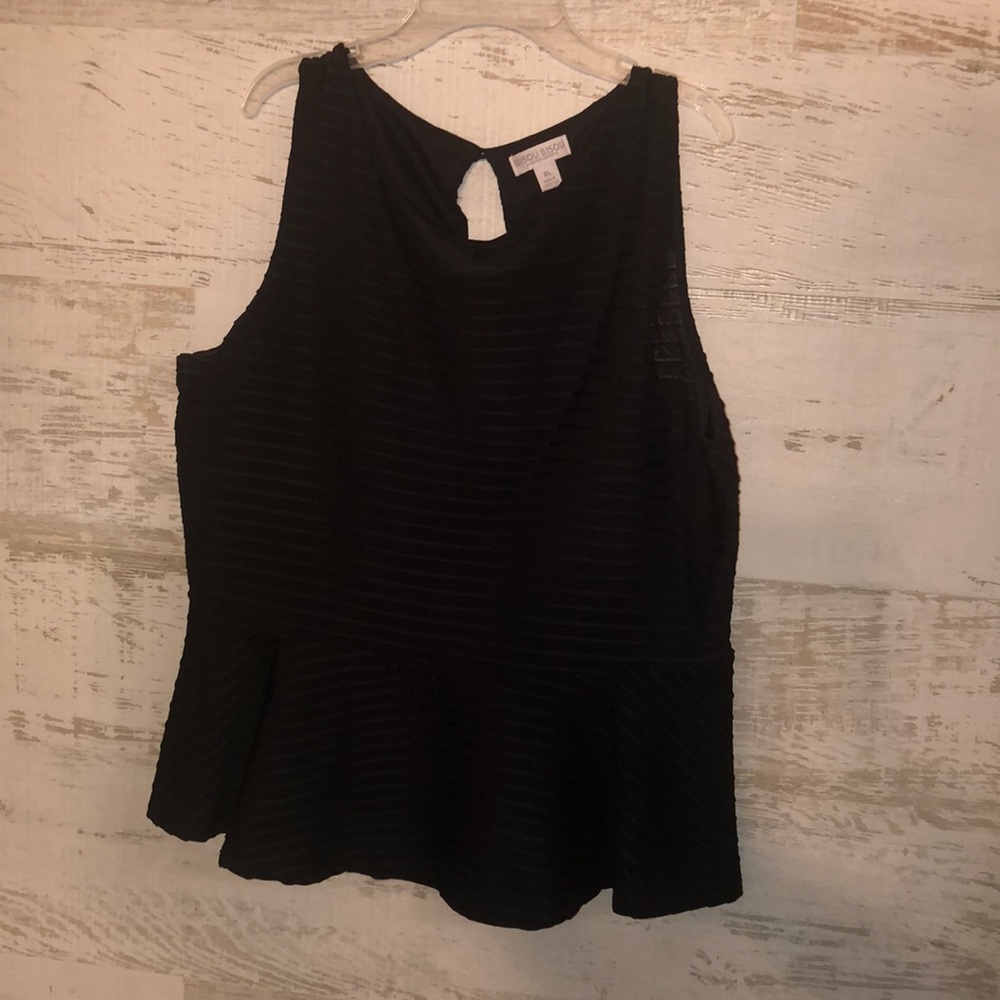 Black Ribbed Tank